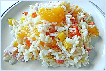 Рецепт рисового салата с перцем