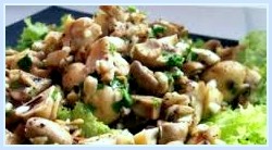 Рецепт салата из печеных грибов